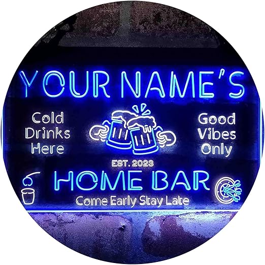 Personalized Bar Dual Color LED Neon Sign