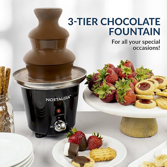 3 Tier Electric Chocolate Fondue Fountain Machine